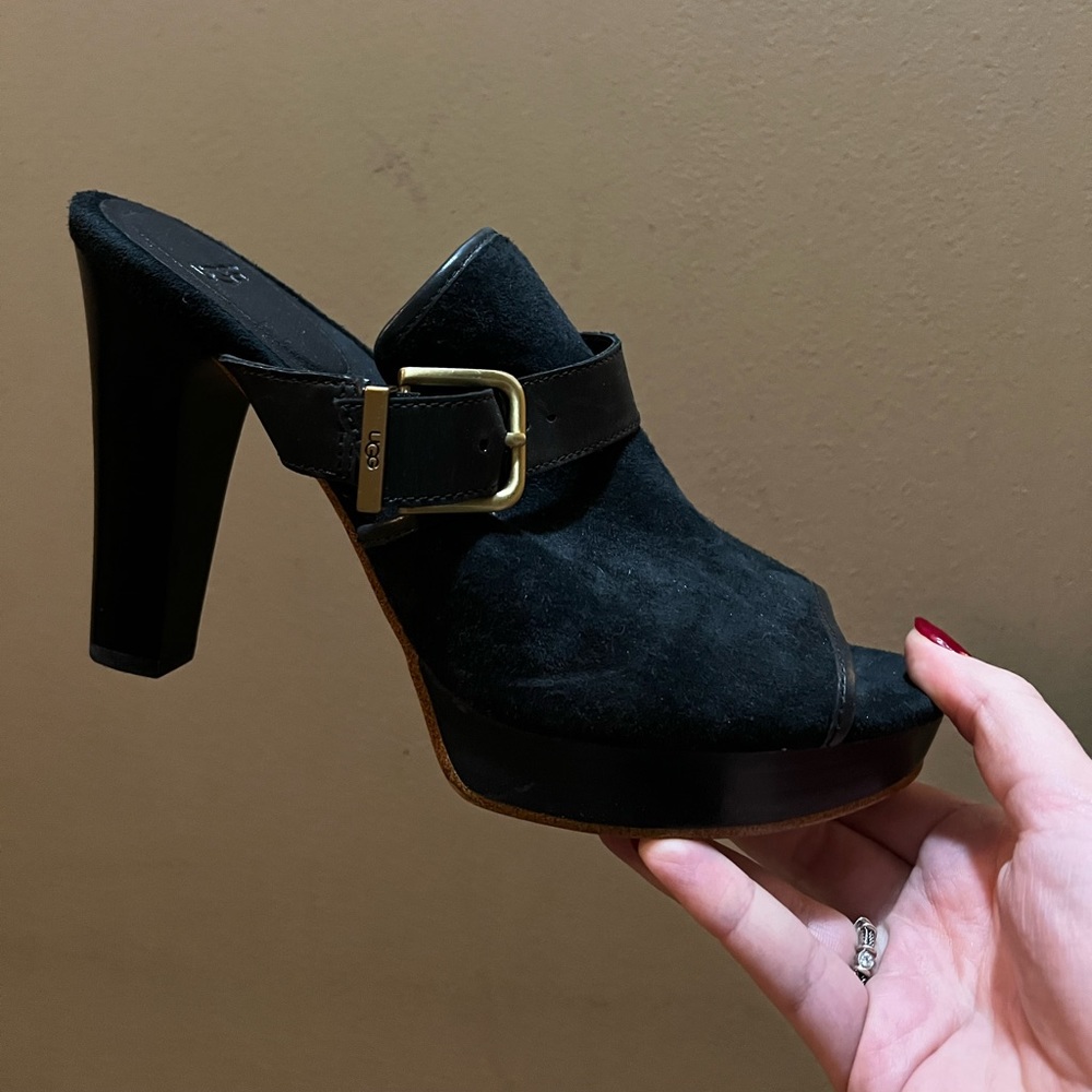NEVER WORN - UGG Black Suede Heels